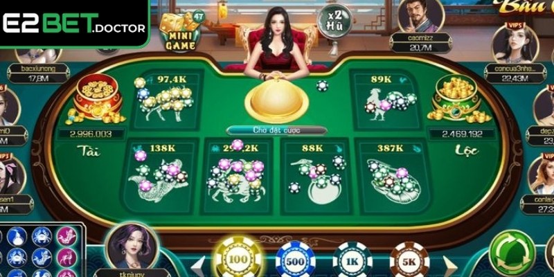 Bầu Cua E2bet - Giao Diện Dễ Hiểu, Cược Cực Hấp Dẫn 1 Giới thiệu sơ lược về bầu cua E2bet